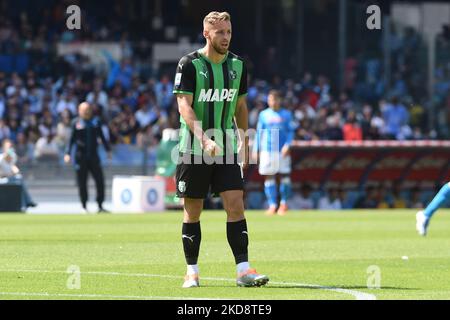 Davide Frattesi des États-Unis Sassuolo pendant la série Un match entre SSC Napoli et US Sassuolo au Stadio Diego Armando Maradona Naples Italie le 30 avril 2022. (Photo de Franco Romano/NurPhoto) Banque D'Images