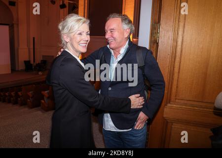 Berlin, Allemagne. 05th novembre 2022. Marika Ullrich et Nico Hofmann arrivent à la cérémonie de remise du prix Götz George 2022 5th à la Maison de l'impératrice Friedrich Foundation. Le prix doté rend hommage aux acteurs et actrices qui ont façonné le paysage du film, de la télévision et du théâtre avec leur travail artistique. Crédit : Gerald Matzka/dpa/Alay Live News Banque D'Images