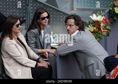 Sandra Gago et Feliciano López participent au septième jour de l'ouverture de Madrid Mutua à la Caja Mágica sur 4 mai 2022 à Madrid, Espagne (photo d'Oscar Gonzalez/NurPhoto) Banque D'Images