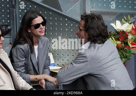 Sandra Gago et Feliciano López participent au septième jour de l'ouverture de Madrid Mutua à la Caja Mágica sur 4 mai 2022 à Madrid, Espagne (photo d'Oscar Gonzalez/NurPhoto) Banque D'Images