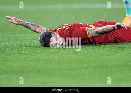 Sergio Oliveira d'AS Roma lors de la demi-finale de la Ligue de la Conférence de l'UEFA deux matches entre AS Roma et Leicester City FC sur 5 mai 2022 à Rome, Italie. (Photo de Giuseppe Maffia/NurPhoto) Banque D'Images