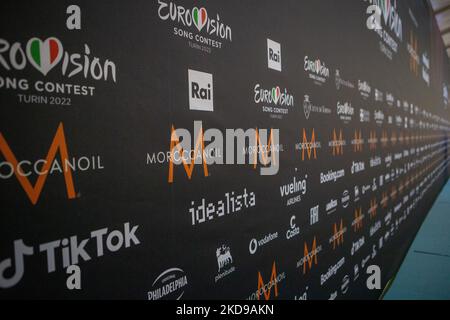 Lors du Concours Eurovision de la chanson 2022, conférence de presse des artistes, le 05 mai 2022, à Pala Alpitour à Turin, Italie. (Photo de Nderim Kaceli/LiveMedia/NurPhoto) Banque D'Images