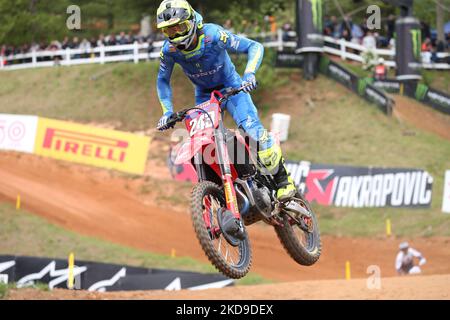 243 TIM GAJSER (HRC Honda Racing) pendant le Motocross 2022 MXGP d'Italie sur 07 mai 2022 au parc Maggiora à Maggiora (NO), Italie (photo de Valerio Origo/LiveMedia/NurPhoto) Banque D'Images