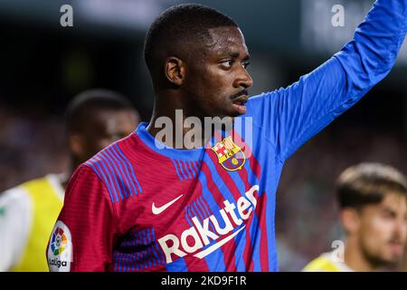 Ousmane Dembele du FC Barcelone pendant le match de la Liga Santader entre Real Betis et le FC Barcelone à Benito Villamarin à Séville, Espagne, sur 07 mai 2022. (Crédit: Jose Luis Contreras) (photo de DAX Images/NurPhoto) Banque D'Images