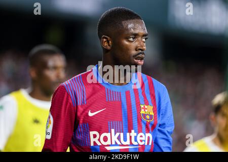 Ousmane Dembele du FC Barcelone pendant le match de la Liga Santader entre Real Betis et le FC Barcelone à Benito Villamarin à Séville, Espagne, sur 07 mai 2022. (Crédit: Jose Luis Contreras) (photo de DAX Images/NurPhoto) Banque D'Images