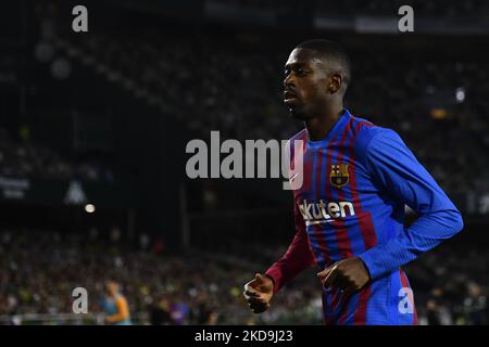 Ousmane Dembele de Barcelone pendant le match de la Liga Santander entre Real Betis et le FC Barcelone à l'Estadio Benito Villamarin sur 7 mai 2022 à Séville, Espagne. (Photo de Jose Breton/Pics action/NurPhoto) Banque D'Images