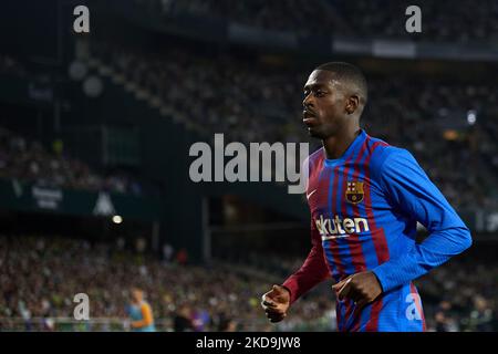 Ousmane Dembele de Barcelone pendant le match de la Liga Santander entre Real Betis et le FC Barcelone à l'Estadio Benito Villamarin sur 7 mai 2022 à Séville, Espagne. (Photo de Jose Breton/Pics action/NurPhoto) Banque D'Images