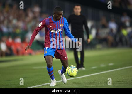 Ousmane Dembele de Barcelone pendant le match de la Liga Santander entre Real Betis et le FC Barcelone à l'Estadio Benito Villamarin sur 7 mai 2022 à Séville, Espagne. (Photo de Jose Breton/Pics action/NurPhoto) Banque D'Images
