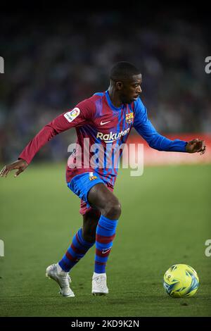 Ousmane Dembele de Barcelone pendant le match de la Liga Santander entre Real Betis et le FC Barcelone à l'Estadio Benito Villamarin sur 7 mai 2022 à Séville, Espagne. (Photo de Jose Breton/Pics action/NurPhoto) Banque D'Images