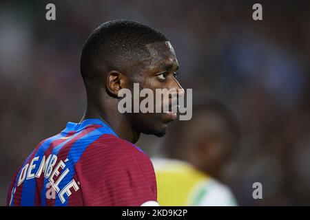 Ousmane Dembele de Barcelone pendant le match de la Liga Santander entre Real Betis et le FC Barcelone à l'Estadio Benito Villamarin sur 7 mai 2022 à Séville, Espagne. (Photo de Jose Breton/Pics action/NurPhoto) Banque D'Images
