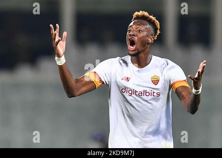 Tammy Abraham (EN TANT que Roma) réagit pendant le football italien série A match ACF Fiorentina vs COMME Roma sur 09 mai 2022 au stade Artemio Franchi à Florence, Italie (photo de Lisa Guglielmi/LiveMedia/NurPhoto) Banque D'Images
