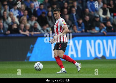 SHEFFIELD, ROYAUME-UNI. 9th MAI Danny Batth de Sunderland pendant la Sky Bet League 1Play au large de la demi-finale 2nd Leg entre Sheffield mercredi et Sunderland à Hillsborough, Sheffield, le lundi 9th mai 2022. (Photo de Mark Fletcher/MI News/NurPhoto) Banque D'Images