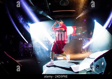 Le duo italien de hip-hop Sottotono en concert à Alcatraz, Milan, Italie, sur 11 mai 2022. (Photo par Mairo Cinquetti/NurPhoto) Banque D'Images