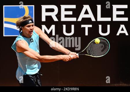 Alexander Zverev (GER) lors du premier tour contre Alex de Minaur (AUS) du tournoi ATP Master 1000 Internazionali BNL d'Italia à Foro Italico on 12 mai 2022 (photo de Fabrizio Corradetti/LiveMedia/NurPhoto) Banque D'Images