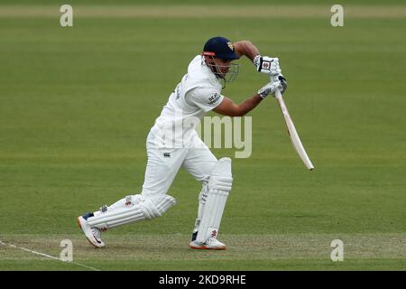 David Bedingham de Durham chauves-souris pendant le LV= County Championship Match entre le Durham County Cricket Club et le Glamorgan County Cricket Club à Emirates Riverside, Chester le Street, le jeudi 12th mai 2022. (Photo de will Matthews/MI News/NurPhoto) Banque D'Images