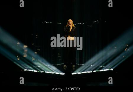S10 (de Diepte) pays-Bas pendant le Concours Eurvision Song 2022, répétitions de la Grande finale sur 13 mai 2022 à Pala Olimpico à Turin, Italie.(photo de Nderim Kacili/LiveMedia/NurPhoto) Banque D'Images