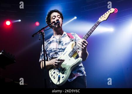 Les wombats se produit en concert à fabrique à Milan, en Italie, sur 13 mai 2022. Les wombats sont un groupe de rock indépendant anglais formé à Liverpool en 2003. Depuis sa création, le groupe a composé Matthew Murphy (voix en chef, guitare, claviers), Tord Øverland Knudsen (basse, voix de soutien, claviers) et Dan Haggis (batterie, voix de soutien, claviers). La bande est signée à 14th Floor Records et Bright Antenna. Ils ont vendu plus de 1 millions d'albums dans le monde entier. (Photo par Mairo Cinquetti/NurPhoto) Banque D'Images