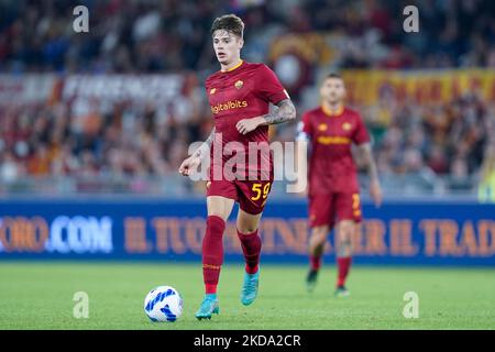 Nicola Zalewski de AS Roma pendant la série Un match entre AS Roma et Venezia FC sur 14 mai 2022 à Rome, Italie. (Photo de Giuseppe Maffia/NurPhoto) Banque D'Images