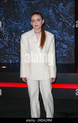 BROOKLYN, NEW YORK - 14 MAI : Sadie Sink participe à la première saison 4 de Netflix 'Transger Things' à Netflix Brooklyn sur 14 mai 2022 à Brooklyn, New York. (Photo de John Nacion/NurPhoto) Banque D'Images