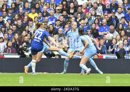 Lors de la finale de la coupe féminine FA entre Chelsea et Manchester City au stade Wembley, Londres, le dimanche 15th mai 2022. (Photo par Ivan Yordanov/MI News/NurPhoto) Banque D'Images