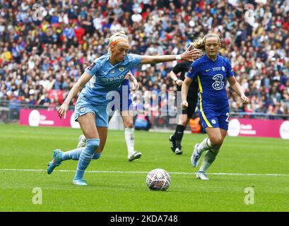LONDRES, ANGLETERRE - MAI 15:Chloe Kelly de Manchester City WFC lors de la finale féminine de la coupe FA entre Chelsea Women et Manchester City Women au stade Wembley, Londres, Royaume-Uni 15th mai 2022 (photo par action Foto Sport/NurPhoto) Banque D'Images