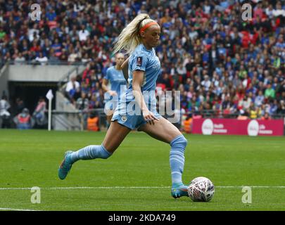 Chloe Kelly de Manchester City WFC lors de la finale de la coupe féminine FA entre Chelsea Women et Manchester City Women au stade Wembley, Londres, Royaume-Uni 15th mai 2022 (photo par action Foto Sport/NurPhoto) Banque D'Images