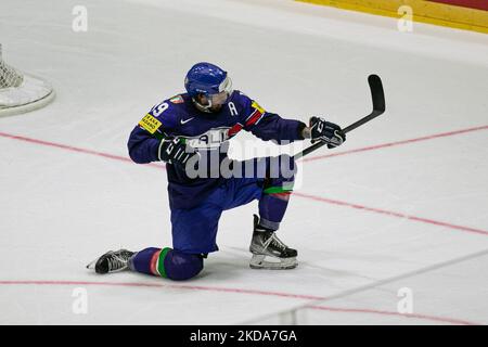 BUT PETAN Alex (Italie) pendant le Championnat du monde de hockey sur glace - Italie vs Danemark sur 17 mai 2022 à la patinoire d'Helsinki, Finlande (photo par Andrea Re/LiveMedia/NurPhoto) Banque D'Images