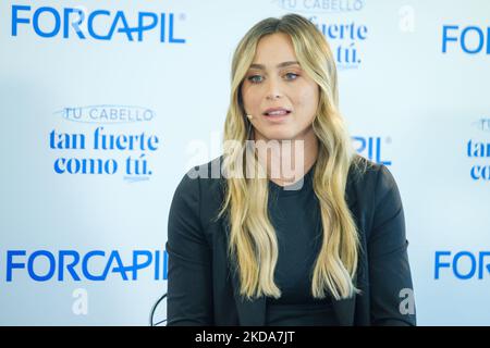 Paula Badosa, lors de l'événement Forcapil à Madrid, Espagne, sur 17 mai 2022. (Photo par Oscar Gonzalez/NurPhoto) Banque D'Images