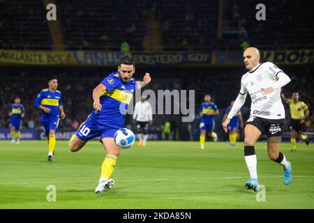 Eduardo Salvio de Boca Juniors d'Argentine en action lors d'un match de football de Copa Libertadores contre les Corinthiens du Brésil au stade Bombonera à Buenos Aires, Argentine 17 mai 2022. (Photo de MatÃ­as Baglietto/NurPhoto) Banque D'Images