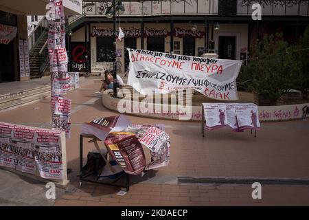 Les étudiants ont voté à l'École de droit d'Athènes lors des élections étudiantes à Athènes, en Grèce, sur 18 mai 2022. (Photo de Nikolas Kokovovlis/NurPhoto) Banque D'Images