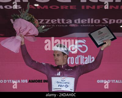 Arnaud Demare lors de la course Giro d’Italia 2022-Cyclisme Stage 13, à Cuneo, sur 20 mai 2022 (photo de Loris Roselli/NurPhoto). (Photo de Loris Roselli/NurPhoto) Banque D'Images