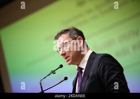 Cérémonie de commémoration d'Albert Burla au président honoraire de l'Association d'amitié gréco-israélienne, dans la salle de cérémonie de l'Université Aristote de Thessalonique, à Thessalonique, sur 22 mai 2022. (Photo par Achilleas Chiras/NurPhoto) Banque D'Images