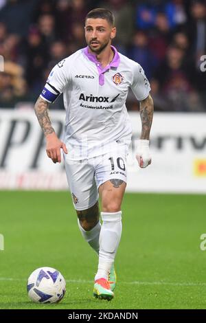 Salerno, Italie. 5th novembre 2022. Cristian Buonaiuto des Etats-Unis Cremonese en action pendant la série Un match entre les Etats-Unis Salernitana 1919 contre les Etats-Unis Cremonese au Stadio Arechi (Credit image: © Agostino Gemito/Pacific Press via ZUMA Press Wire) Banque D'Images