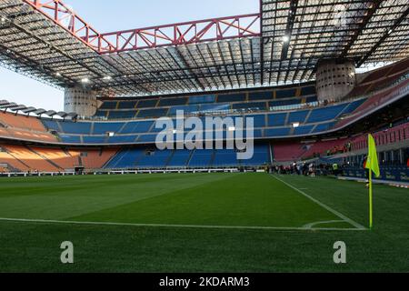 Vue générale de l'intérieur du stade Giuseppe Meazza (San Siro), Milan, Italie sur 23 mai 2022. (Photo par Lorenzo Di Cola/NurPhoto) Banque D'Images