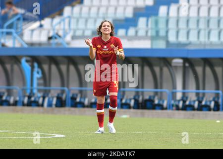 elena linari (Roma) lors de la finale italienne du match de football féminin de Coppa Italia - Juventus FC - EN TANT que Roma sur 22 mai 2022 au stade Paolo Mazza de Ferrara, Italie (photo d'Alessio Tarpini/LiveMedia/NurPhoto) Banque D'Images