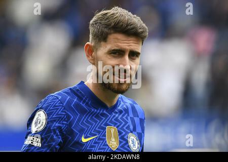 Jorginho de Chelsea pendant le tour d'honneur après le match de la Premier League entre Chelsea et Watford à Stamford Bridge, Londres, le dimanche 22nd mai 2022. (Photo par Ivan Yordanov/MI News/NurPhoto) Banque D'Images