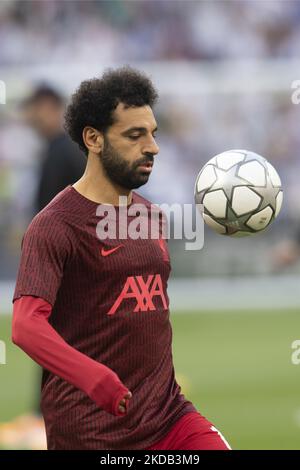 Mohamed Salah de Liverpool lors du match final de la Ligue des champions de l'UEFA entre le FC Liverpool et le Real Madrid au Stade de France sur 28 mai 2022 à Paris, France. (Photo de Jose Breton/Pics action/NurPhoto) Banque D'Images