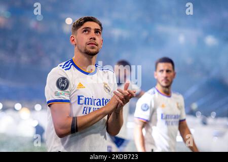 Joueurs de RAL Madrid pendant la journée des médias ouverts Real Madrid à Ciudad deportiva Real Madrid sur 29 mai 2022 à Madrid Espagne. (Photo par DAX Images/NurPhoto) Banque D'Images