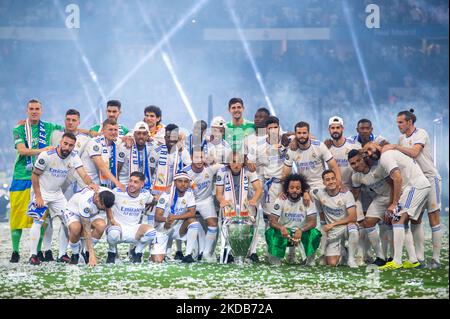 Joueurs du Real Madrid pendant la journée des médias ouverts Real Madrid à Ciudad deportiva Real Madrid sur 29 mai 2022 à Madrid Espagne. (Photo par DAX Images/NurPhoto) Banque D'Images