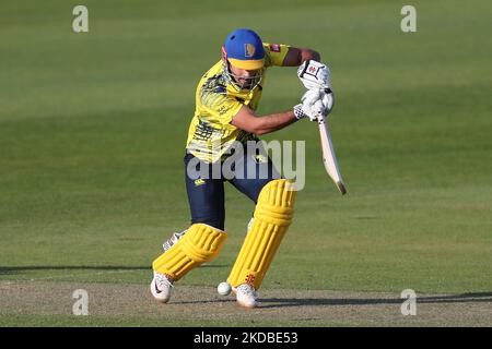 1st JUIN le match de Blast Vitality T20 entre le Durham County Cricket Club et Worcestershire au Seat unique Riverside, Chester le Street, a lieu le mercredi 1st juin 2022. (Photo de Mark Fletcher /MI News/NurPhoto) Banque D'Images