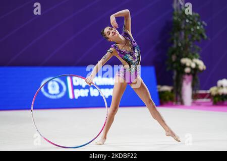 RAFFAELI SOFIA (ITA) pendant la coupe du monde de GYMNASTIQUE rythmique FIG 2022 sur 03 juin 2022 à l'arène de Vitrifrigo à Pesaro, Italie (photo de Luca Agati/LiveMedia/NurPhoto) Banque D'Images