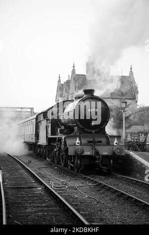 'Morayshire' à la gare de Wansford. Banque D'Images