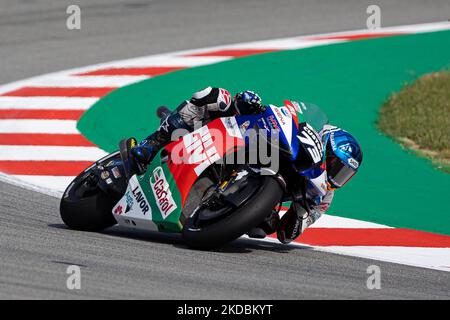 Alex Marquez de l'Espagne de LCR Honda CASTROL avec Honda pendant la pratique libre MotoGP de Gran PPremi Monster Energy de Catalunya au circuit de Barcelone-Catalunya à Barcelone. (Photo par DAX Images/NurPhoto) Banque D'Images