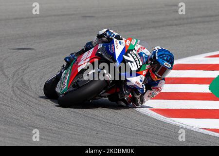 Alex Marquez de l'Espagne de LCR Honda CASTROL avec Honda pendant la pratique libre MotoGP de Gran PPremi Monster Energy de Catalunya au circuit de Barcelone-Catalunya à Barcelone. (Photo par DAX Images/NurPhoto) Banque D'Images