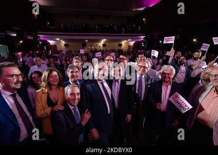 Dernière réunion du candidat au poste de maire de Palerme, du Centre-droit Roberto Lagalla, au Politeama Multisala à Palerme. Italie, Sicile, Palerme, 10 juin 2022 (photo de Francesco Militello Mirto/NurPhoto) Banque D'Images