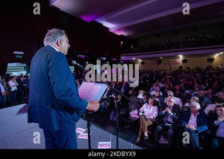 Dernière réunion du candidat au poste de maire de Palerme, du Centre-droit Roberto Lagalla, au Politeama Multisala à Palerme. Italie, Sicile, Palerme, 10 juin 2022 (photo de Francesco Militello Mirto/NurPhoto) Banque D'Images