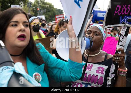 Les contre-manifestants ont fait une manifestation sur les droits à l'avortement à Washington, D.C., sur 13 juin 2022. (Photo de Bryan Olin Dozier/NurPhoto) Banque D'Images