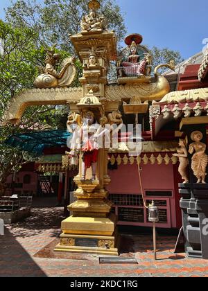 Temple Pazhanchira Devi à Thiruvananthapuram (Trivandrum), Kerala, Inde sur 26 mai 2022. Le temple de Sree Pazhanchira Devi est l'un des temples les plus anciens. Le temple a près de 700 ans et est un excellent exemple de Kerala Vasthu Vidya et de son architecture. Cette structure patrimoniale est placée sous la liste des monuments d'importance nationale. (Photo de Creative Touch Imaging Ltd./NurPhoto) Banque D'Images