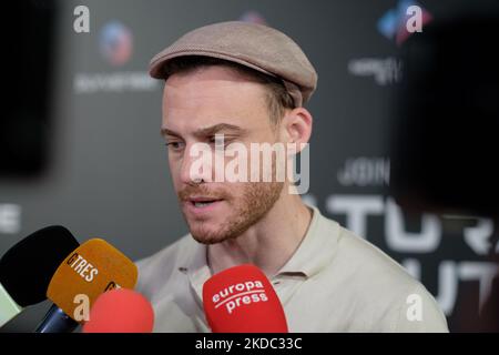 L'acteur turc Kerem Bursin assiste à la photocall de la présentation du NFT à Madrid. 14 juin 2022 Espagne (photo par Oscar Gonzalez/NurPhoto) Banque D'Images