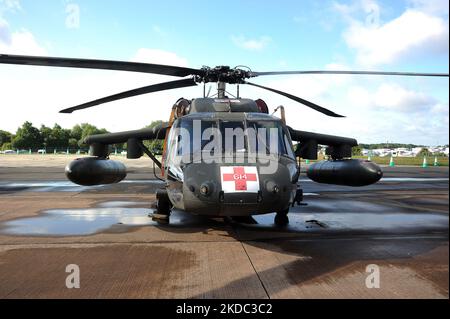 Hélicoptère Blackhawk de l'armée américaine en Europe. Banque D'Images